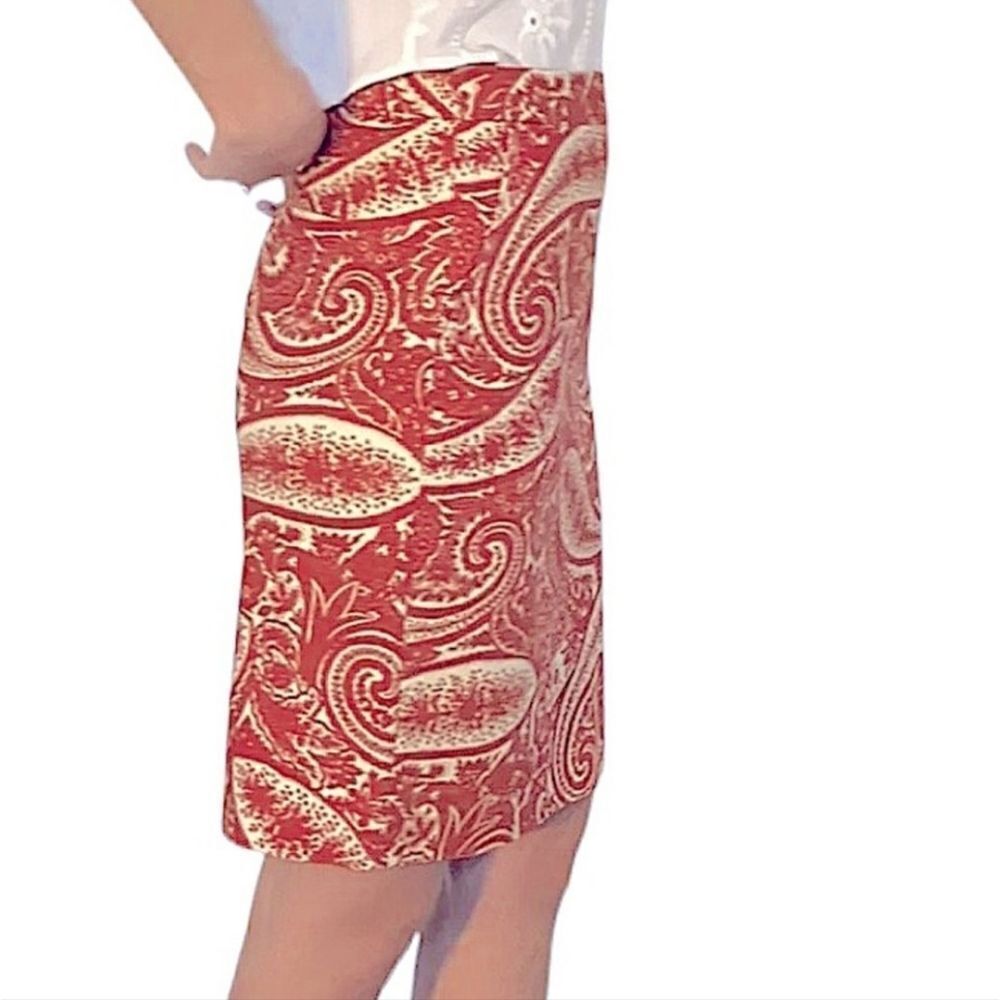 J. Crew The Pencil Skirt Paisley Coastal Print - Picture 2 of 7